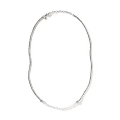 John Hardy Pearl Chain Necklace In Sterling Silver