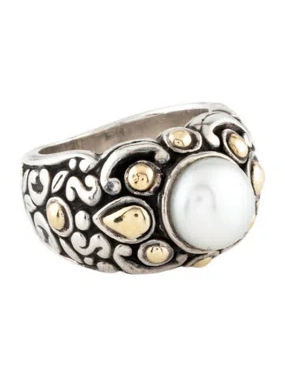 Pre-owned John Hardy Pearl Jaisalmer Ring In Multicolor