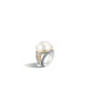 John Hardy Classic Chain' Freshwater Mabe Pearl 18k Gold Sterling Silver Split Band Ring In Cultured Mabe Fresh Water Pearl