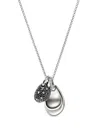 John Hardy Pebble Duo Diamond Necklace In Silver