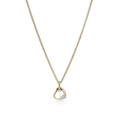 John Hardy Pebble Heart Necklace In Gold