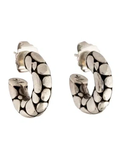 Pre-owned John Hardy Pebble Hoop Earrings In Multicolor