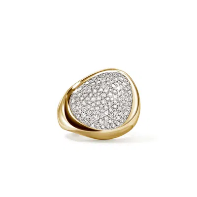 John Hardy Pebble Ring In Gold