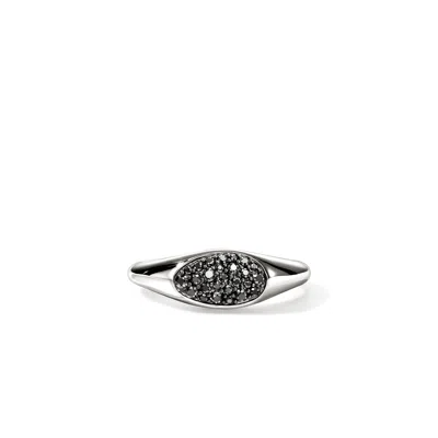 John Hardy Pebble Ring, Sterling Silver, Black Sapphire