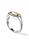 John Hardy Pebble Ring, Sterling Silver, Gold In Silver