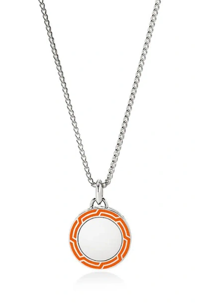 John Hardy Pendant Necklace In Orange/ Silver