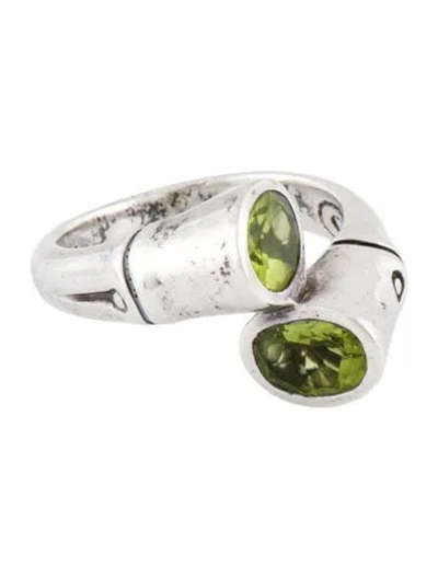 Pre-owned John Hardy Peridot Bamboo Ring In Multi