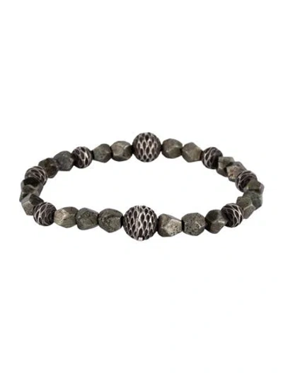 Pre-owned John Hardy Pyrite Bead Bracelet, 7.75" In Multicolor