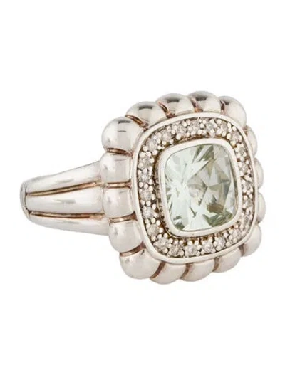 Pre-owned John Hardy Quartz & Diamond Batu Bedeg Cocktail Ring In Multi