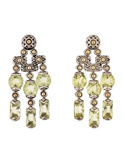 Pre-owned John Hardy Quartz Batu Sari Chandelier Earrings In Multicolor