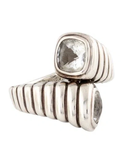 Pre-owned John Hardy Quartz Bedeg Bypass Ring In Multicolor