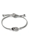 John Hardy Radial Pavé Pull-through Bracelet In Black