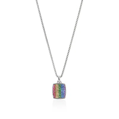 John Hardy Rainbow Tag Necklace In Metallic