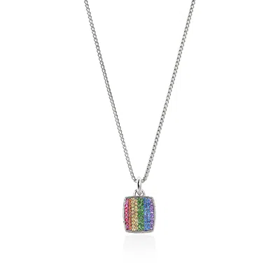 John Hardy Rainbow Tag Necklace In Sterling Silver