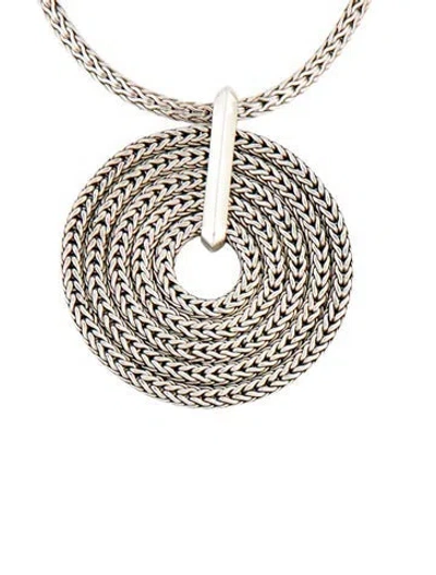 Pre-owned John Hardy Rata Chain Pendant Necklace, 18" In Multicolor