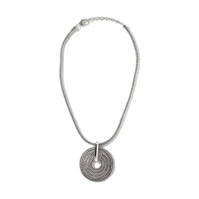 John Hardy Rata Chain Pendant 16-18 Necklace In Silver