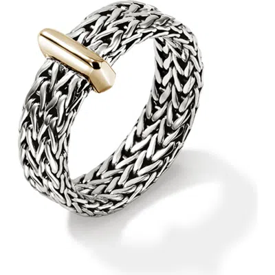John Hardy Rata Chain Station Ring In Silver
