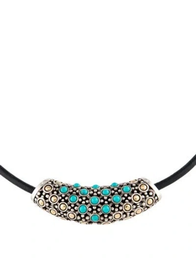 Pre-owned John Hardy Resin Jaisalmer Slider Pendant Necklace, 16" In Multicolor