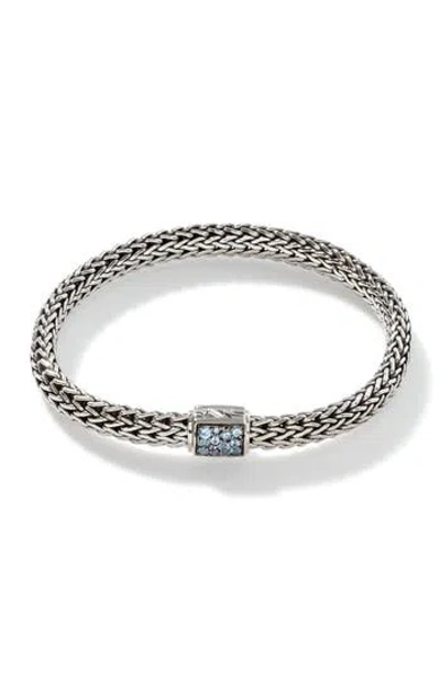 John Hardy Reversible Icon Bracelet, Sterling Silver, Pavé, 6.5mm In Gray
