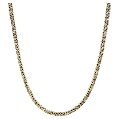 Pre-owned John Hardy Reversible Necklace Sterling Silver And 18 Karat Yellow Gold