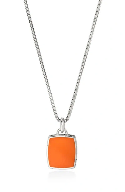 John Hardy Reversible Pendant Necklace In Orange