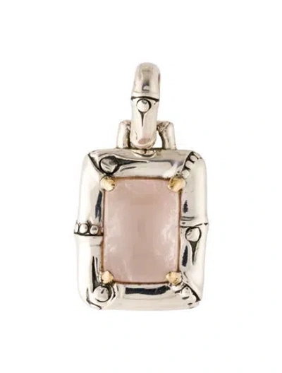 Pre-owned John Hardy Rose Quartz Pendant In Multi