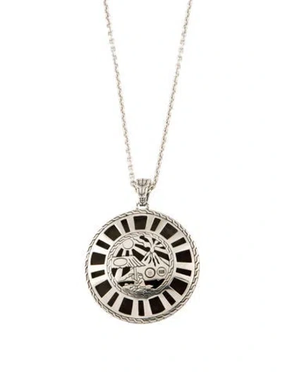 Pre-owned John Hardy Round Pendant Necklace, 36" In Multi