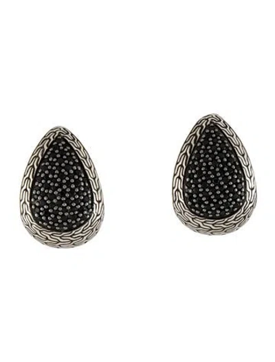 Pre-owned John Hardy Sapphire & Spinel Classic Chain Buddha Belly Earrings In Multi