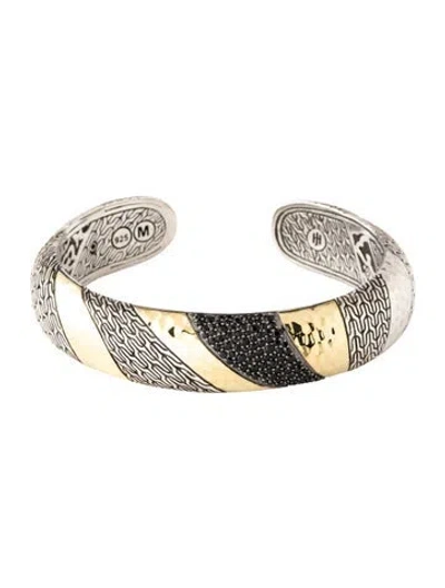 Pre-owned John Hardy Sapphire & Spinel Cuff Bracelet, 6.25" In Multicolor