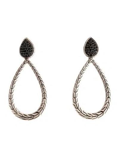 Pre-owned John Hardy Sapphire & Spinel Drop Earrings In Multicolor
