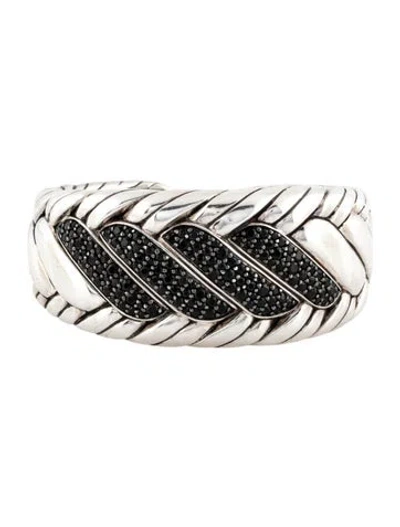 Pre-owned John Hardy Sapphire & Spinel Kick Cuff Bracelet, 6.25" In Multicolor