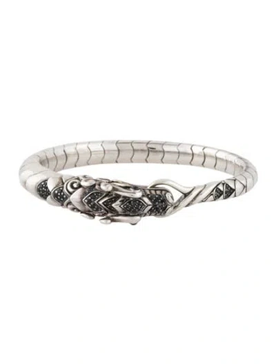 Pre-owned John Hardy Sapphire & Spinel Naga Bracelet, 7" In Black/blue