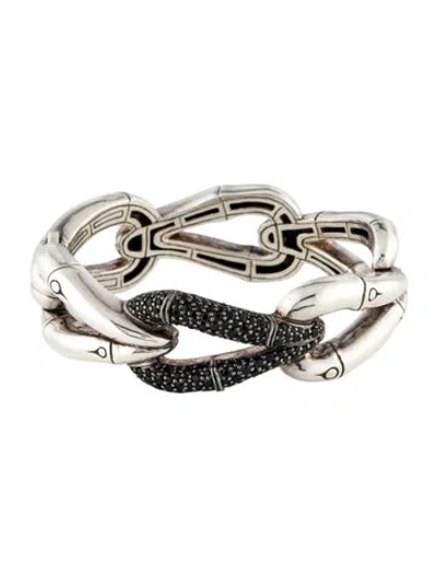 Pre-owned John Hardy Sapphire Bamboo Bracelet, 6.5" In Multi