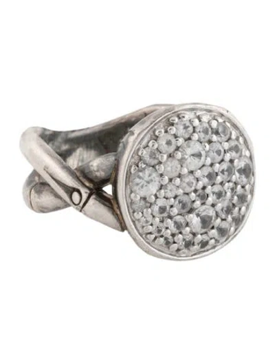 Pre-owned John Hardy Sapphire Bamboo Cocktail Ring In Multicolor