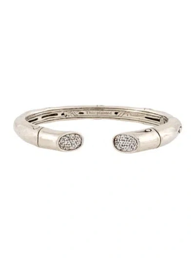 Pre-owned John Hardy Sapphire Bamboo Cuff Bracelet, 6.5" In Multi