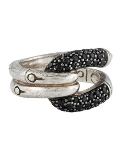 Pre-owned John Hardy Sapphire Bamboo Hook Ring In Multi