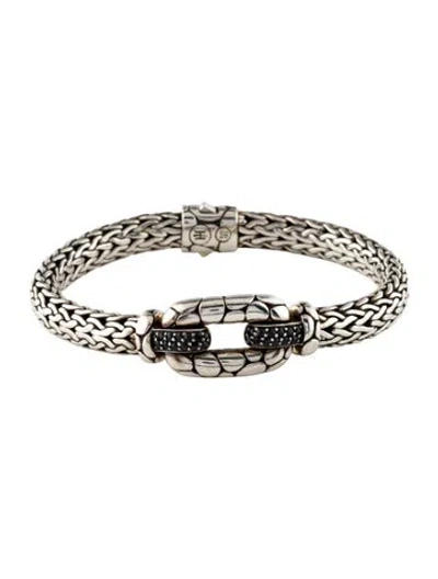 Pre-owned John Hardy Sapphire Chain Link Bracelet, 6.5" In Multi