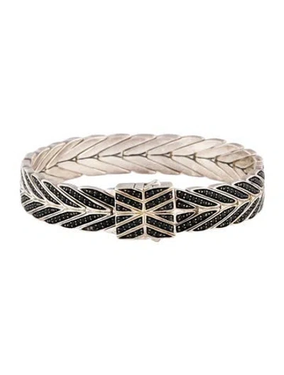 Pre-owned John Hardy Sapphire Chevron Link Bracelet, 6.75" In Multicolor
