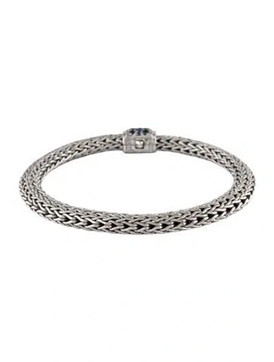 Pre-owned John Hardy Sapphire Classic Chain Bracelet, 7" In Multi