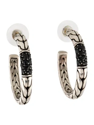 Pre-owned John Hardy Sapphire Classic Chain Hoop Earrings In Multi