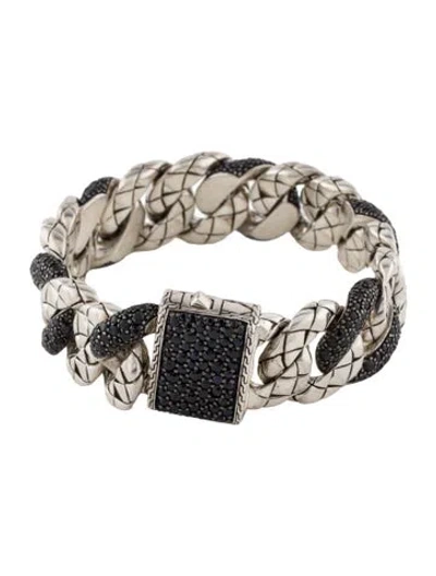 Pre-owned John Hardy Sapphire Curb Link Bracelet, 9" In Multi