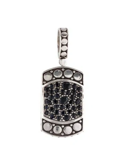Pre-owned John Hardy Sapphire Dog Tag Pendant In Multi