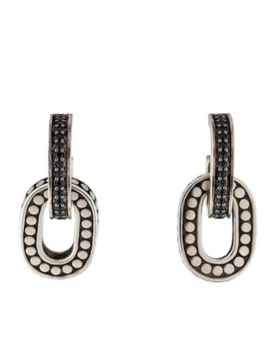 Pre-owned John Hardy Sapphire Dot Link Drop Earrings In Multicolor
