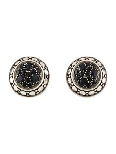 Pre-owned John Hardy Sapphire Dot Stud Earrings In Multi