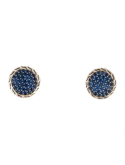 Pre-owned John Hardy Sapphire Essential Stud Earrings In Multicolor