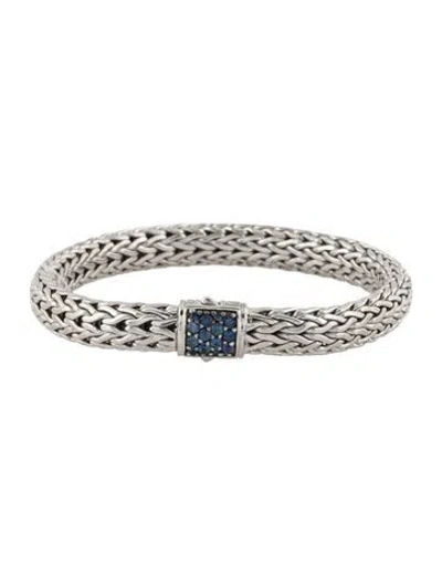 Pre-owned John Hardy Sapphire Icon Bracelet, 6.75" In Multicolor