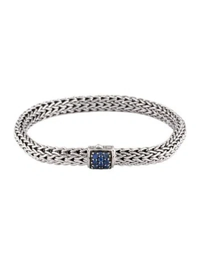 Pre-owned John Hardy Sapphire Icon Link Bracelet, 6.75" In Multicolor