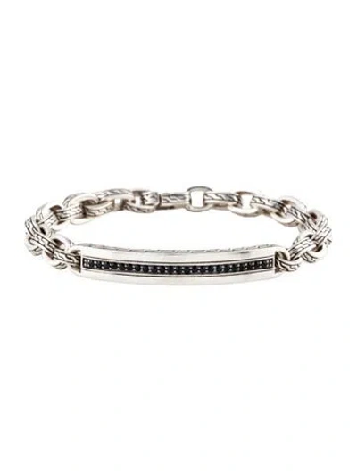 Pre-owned John Hardy Sapphire Id Link Bracelet, 7" In Multi