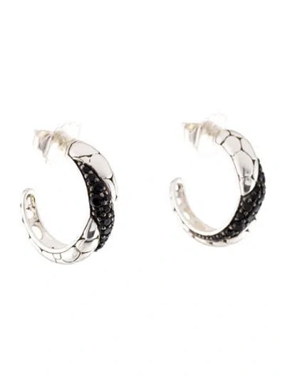 Pre-owned John Hardy Sapphire Kali Pebble Hoop Earrings In Multi