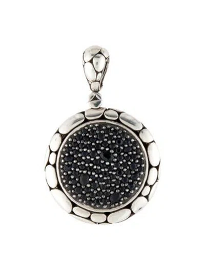 Pre-owned John Hardy Sapphire Kali Pure Lavafire Round Pendant, 2" In Multicolor